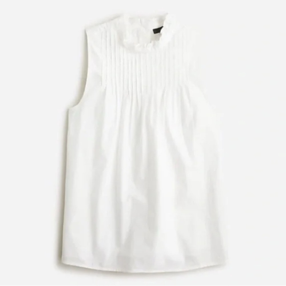 J. Crew Pintuck cotton poplin top